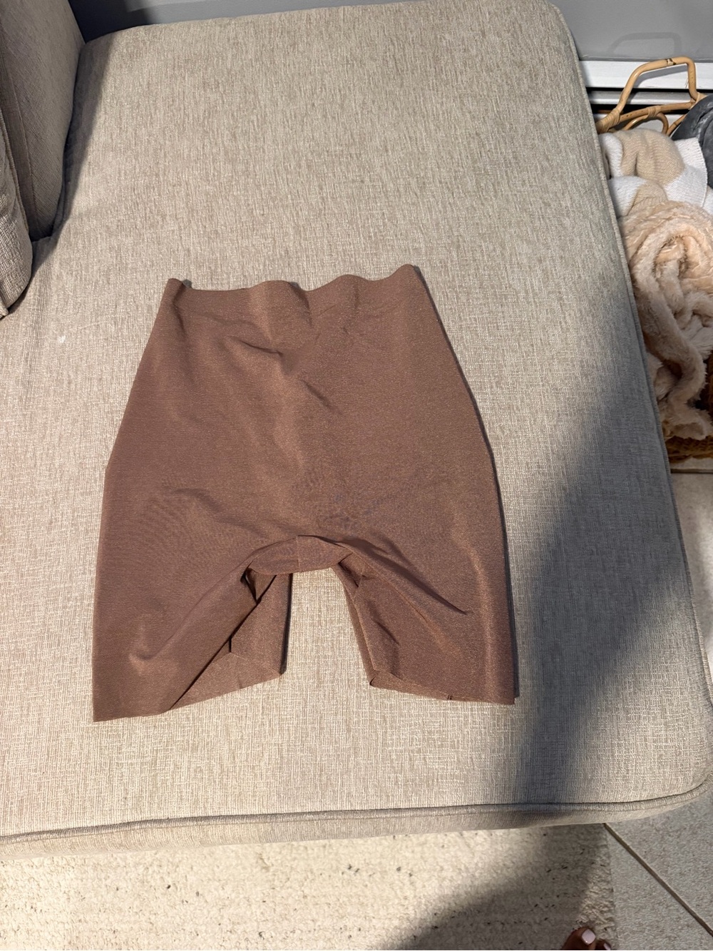 SKIMS Sculpting High-Waist Shapewear Bike Shorts — Cocoa